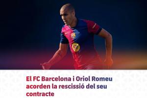 体育知识挑战-巴萨官方：与33岁罗梅乌协商一致解约，祝福未来一切顺利